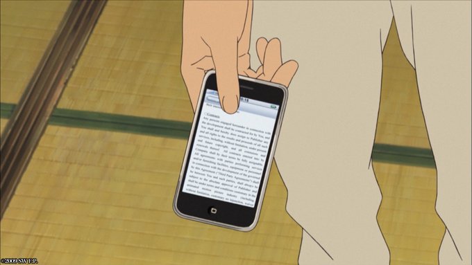 初めてiPhoneが登場するアニメ？