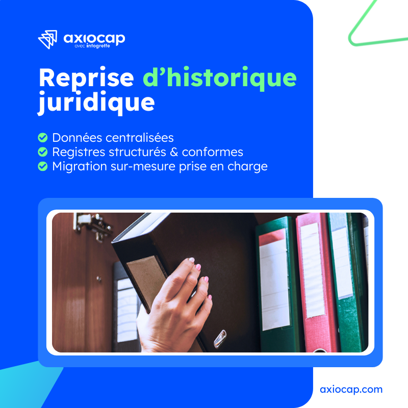 📚 Vous souhaitez centraliser et fiabiliser l’historique juridique de vos sociétés ?

Digitalisez tout votre historique juridique en toute sécurité et conformité.

✅ C’est clé en main : vous nous transmettez les documents, on s’occupe de tout 👉🏼 bit.ly/4l3bHT6