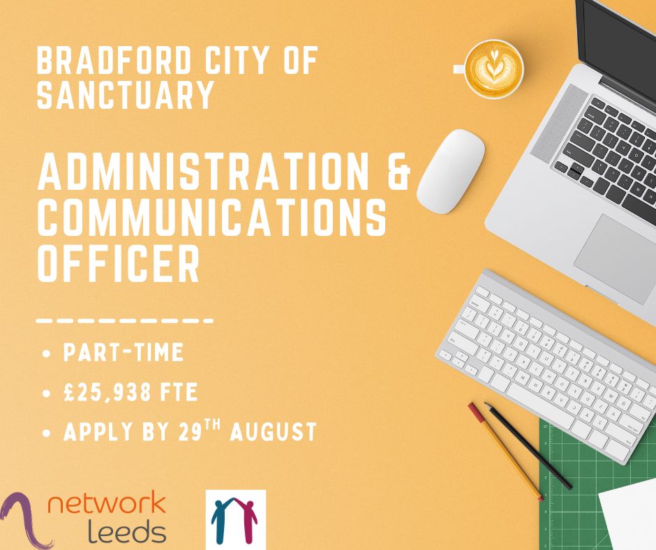 💼 Bradford City of Sanctuary seeks an enthusiastic and creative person to help communicate their message, carry out administrative functions, and support with running events. Check out the details below 🗓️ Deadline: 29th August ⏰ Part Time 💰 £25,938

🔗 buff.ly/Nw78Ham