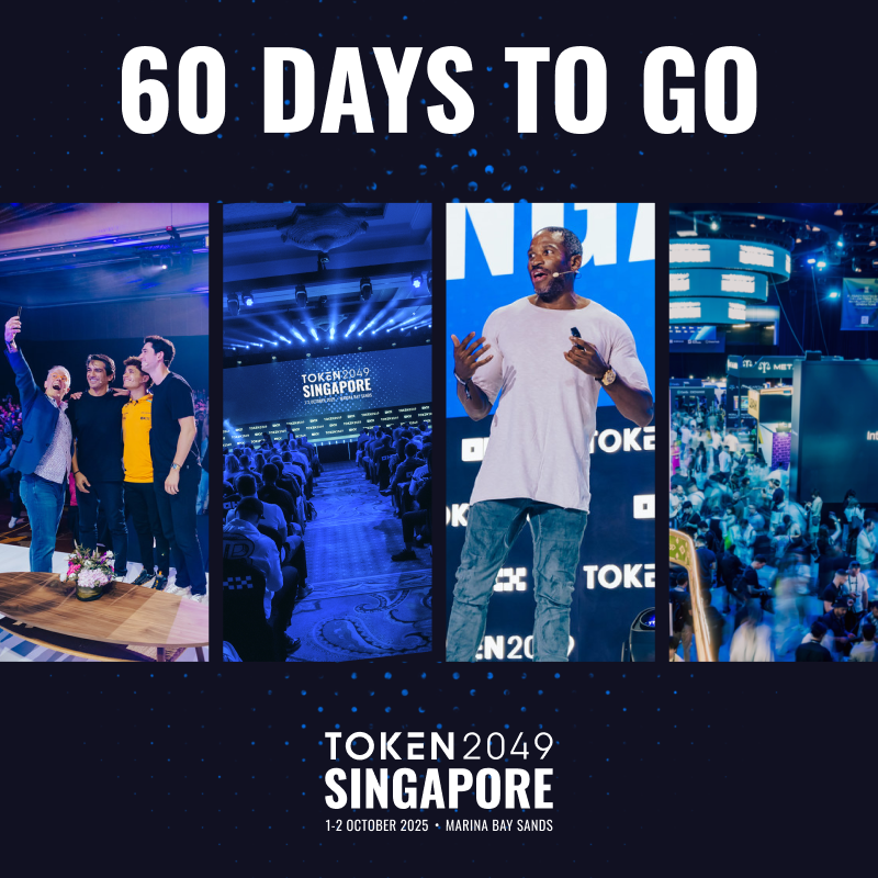 TOKEN2049 (@token2049) on Twitter photo TOKEN2049 Singapore: 2 months to go
25,000+ attendees. 5 full floors. TOKEN2049 returns (1-2 Oct) with our biggest edition yet.
Get ready to experience a pop-up crypto city: 1,000+ side events under one roof and <a href="/after2049_/">AFTER 2049</a> - F1 Week’s biggest party.
Join us. TOKEN2049 Singapore: 2 months to go
25,000+ attendees. 5 full floors. TOKEN2049 returns (1-2 Oct) with our biggest edition yet.
Get ready to experience a pop-up crypto city: 1,000+ side events under one roof and <a href="/after2049_/">AFTER 2049</a> - F1 Week’s biggest party.
Join us.
