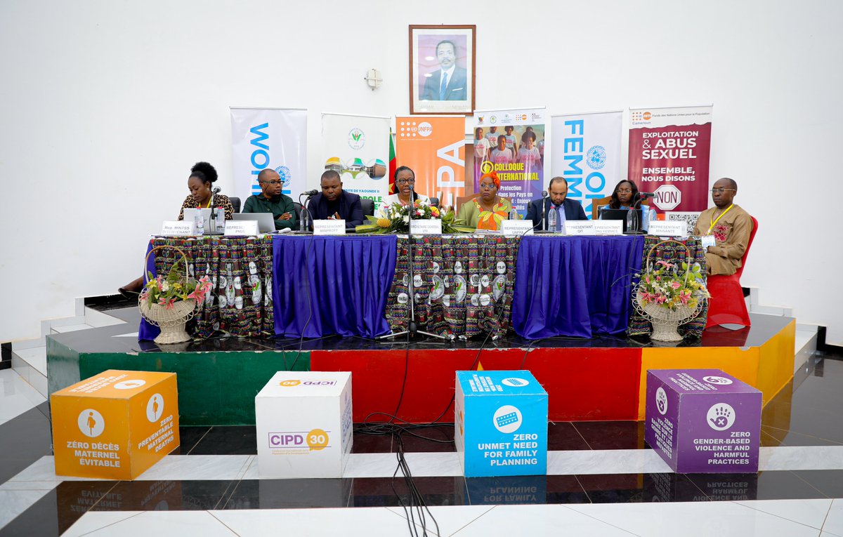 UNFPACameroon's tweet image. Leveraging its #feminist &amp;amp; #GenderTransformative project “Women Eh Wuna Place Deh” funded by @UEauCameroun, @BMZ_Bund, @giz_gmbh in 🇨🇲 NW/SW regions, @UNFPACameroon joined @Uy2Soa/LRGD, in organizing a colloquium on #gender &amp;amp; #social_protection on July 24–25, 2025. In Yde.