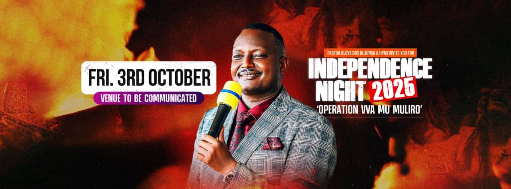 TUMWEBAZE GODFREY (@godfreysalttv) on Twitter photo Breaking News: Pastor Aloysious Bujjingo has been granted permission to host his annually gathering called #Independencenight at Kololo ceremonial Grounds <a href="/SaltTvUganda/">Salt TV</a> <a href="/DaudiKabanda/">Daudi Kabanda</a> <a href="/BalaamBarugahar/">Barugahara Balaam Ateenyi.</a> <a href="/ProcieTamale/">ProcieTamale</a> <a href="/mukigawamuhoozi/">MUKIGA NENKI</a> <a href="/FrankGashumba/">Frank M. Gashumba</a> <a href="/IvanMuganga5/">IVAN MUGANGA</a> Breaking News: Pastor Aloysious Bujjingo has been granted permission to host his annually gathering called #Independencenight at Kololo ceremonial Grounds <a href="/SaltTvUganda/">Salt TV</a> <a href="/DaudiKabanda/">Daudi Kabanda</a> <a href="/BalaamBarugahar/">Barugahara Balaam Ateenyi.</a> <a href="/ProcieTamale/">ProcieTamale</a> <a href="/mukigawamuhoozi/">MUKIGA NENKI</a> <a href="/FrankGashumba/">Frank M. Gashumba</a> <a href="/IvanMuganga5/">IVAN MUGANGA</a>