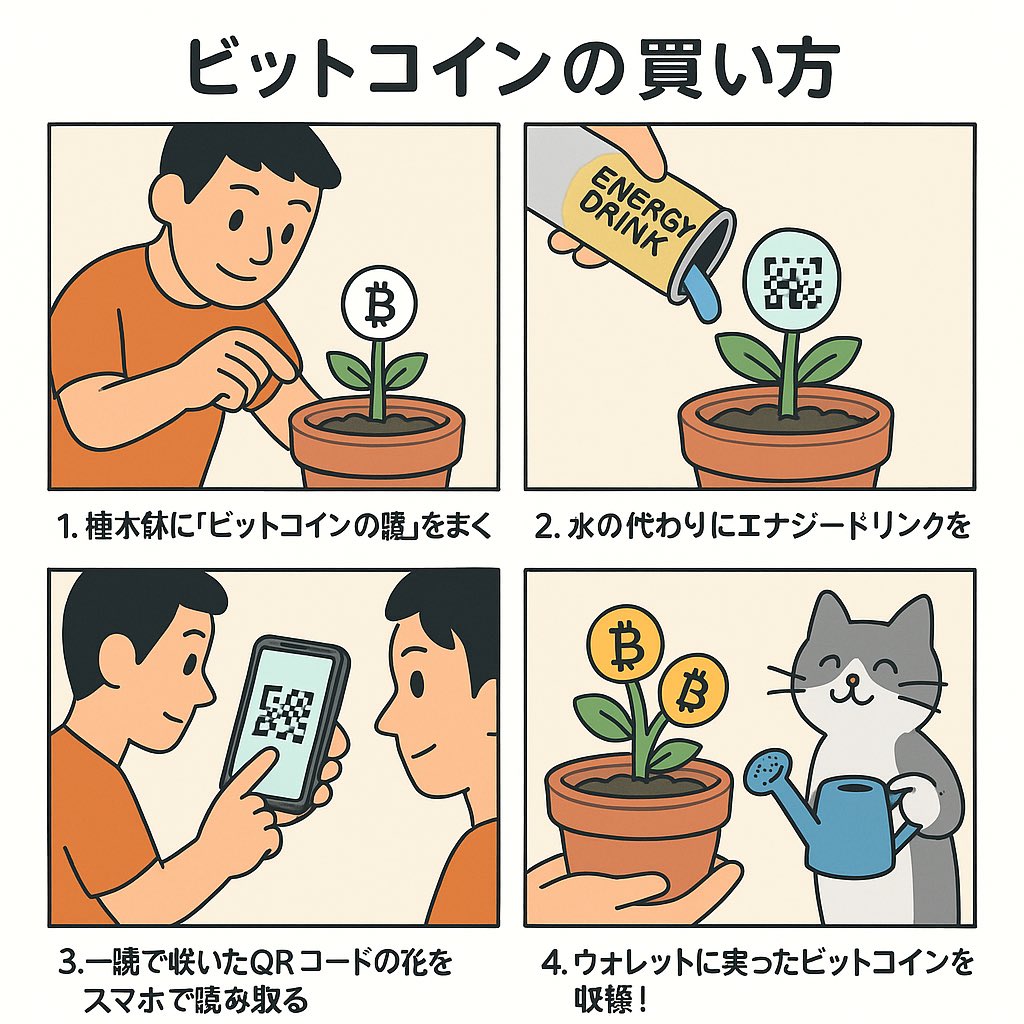 ビットコイン買いたいんですけど、どうやればいいですか？」とよくDMでご質問を頂くので、AIにまとめてもらいました。 参考にしていただければ幸いです😁
