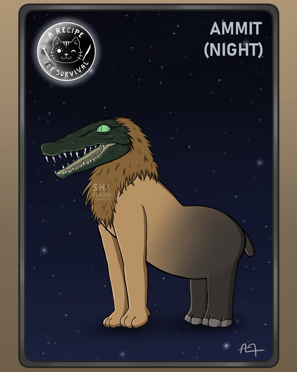 SimplyAnnieArt's tweet photo. Ammit (night version) for Shy Penguin Studios' "A Recipe for Survival"
(@Recipe_Survival)

💜 Wishlisting our game on Steam would be greatly appreciated! 💜
(Link: https://t.co/1wdDzfM0q3)

#gamedev #indie #characterdesign #gameart #characterart #digitalart #ammit https://t.co/LkTJKWVdWt