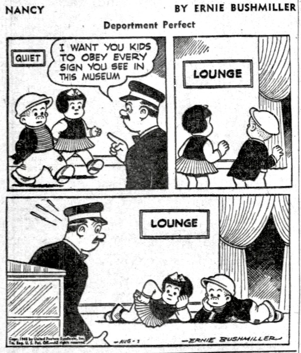 Nancy By Ernie Bushmiller 
August 1,1945