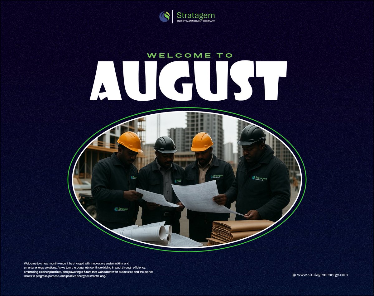 Hello August! ⚡
New month, same mission — delivering smarter, cleaner energy solutions for a sustainable future.
Let’s power progress together. 🌍🔋

#August2025 #CleanEnergy #Sustainability #EnergyInnovation #NewMonth