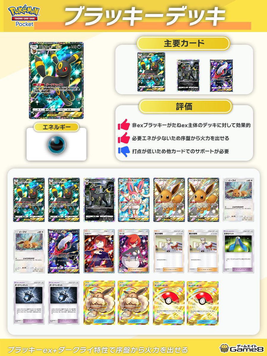 ブラッキーexデッキ』を紹介!!／ 序盤から火力を出せるアグロデッキ