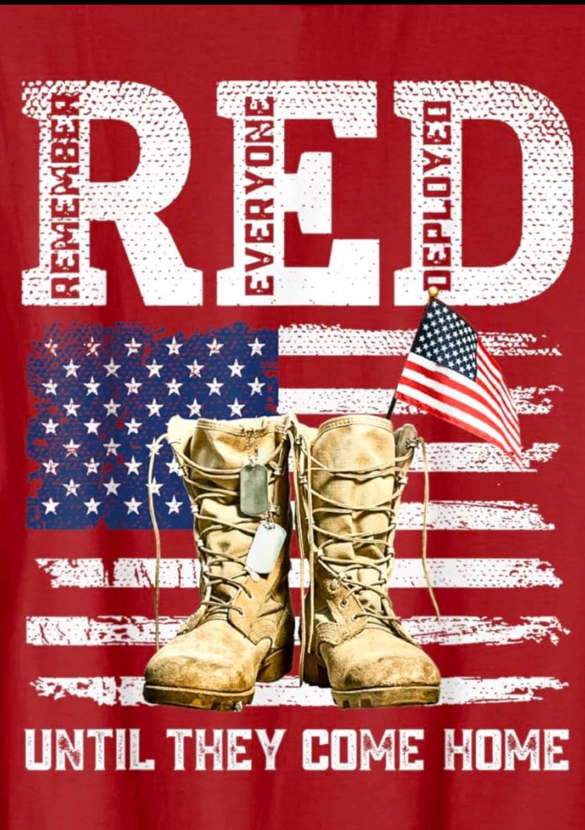 WEdwardsUSA's tweet image. RED FRIDAY
*Wear RED on Fridays to Remember Everyone Deployed 🇺🇸