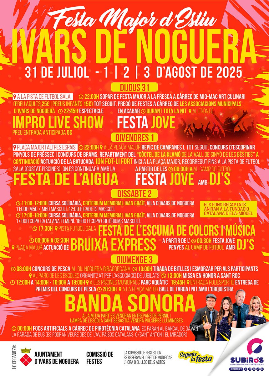 Concurs d'escopinar pinyols de presic i concurs de brams.
Deixeu-nos fer!!
N'deuuu!!
Festa major i barbàrie!!
#ivarsdeNoguera