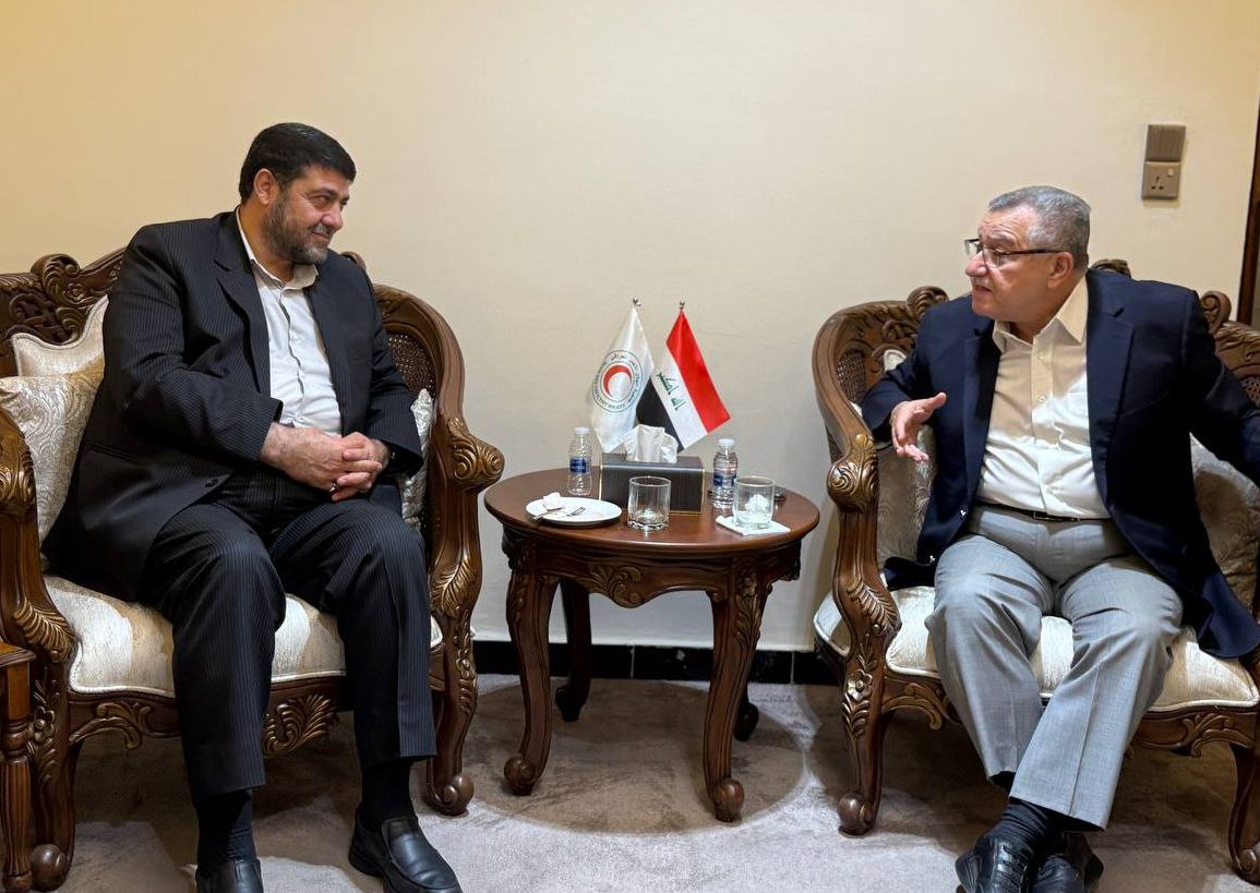 The presidents of the #Iranian and #Iraqi #Red_Crescent Societies discussed enhancing cooperation in providing services for #Arbaeen pilgrims and humanitarian aid to the people of #Gaza.