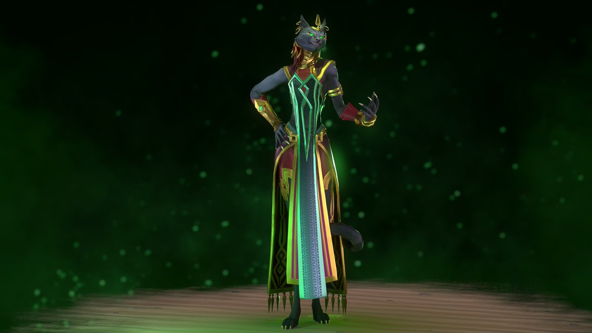 jagexdragon's tweet image. Couple of fun wip renders of my lady! Loved making this model. Which Amascut are you today?😼