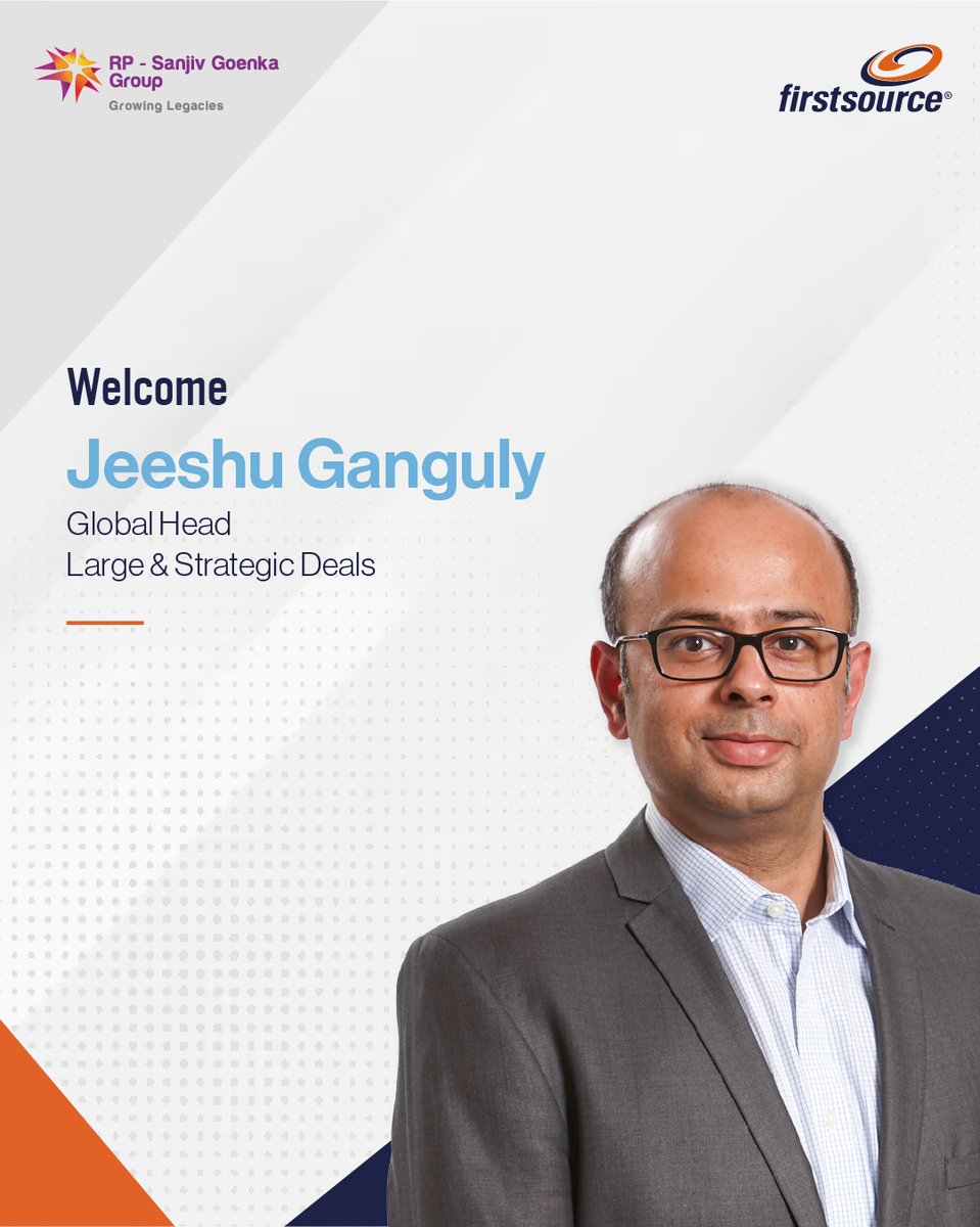 firstsource's tweet image. Welcome to #LifeAtFirstsource, Jeeshu Ganguly!

#Firstsourcer #FirstForce #Leadership