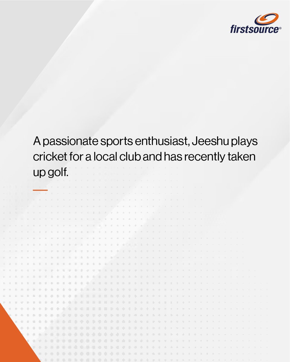 firstsource's tweet image. Welcome to #LifeAtFirstsource, Jeeshu Ganguly!

#Firstsourcer #FirstForce #Leadership
