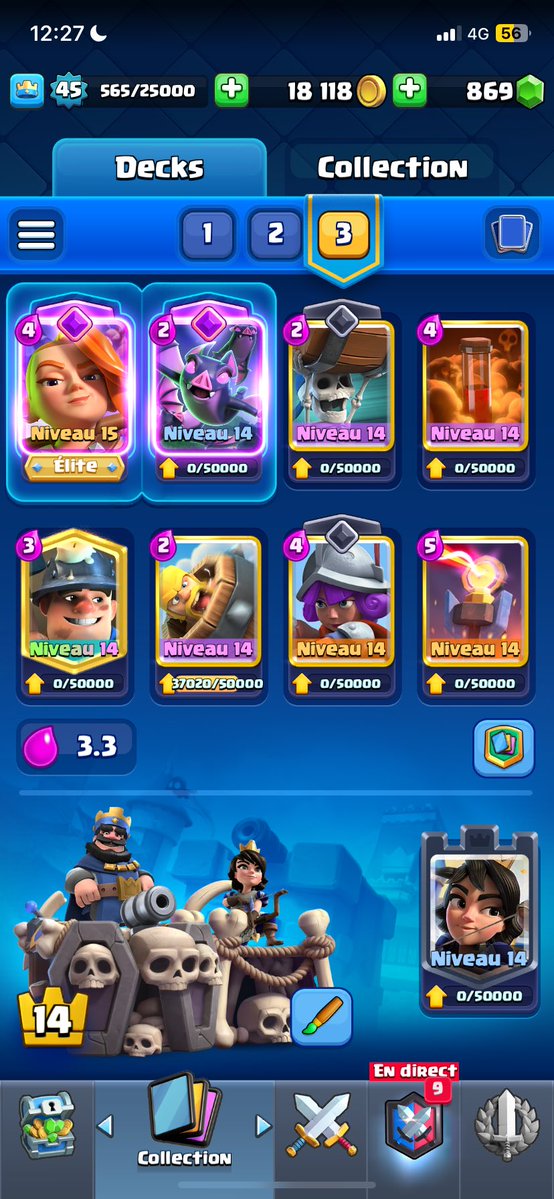 Je rejoue le premier deck avec lequel j’ai commencé la compétition, qlqn aurait des conseils pour le passer full level 15 j’ai bcp mis dans mes 3 autres deck