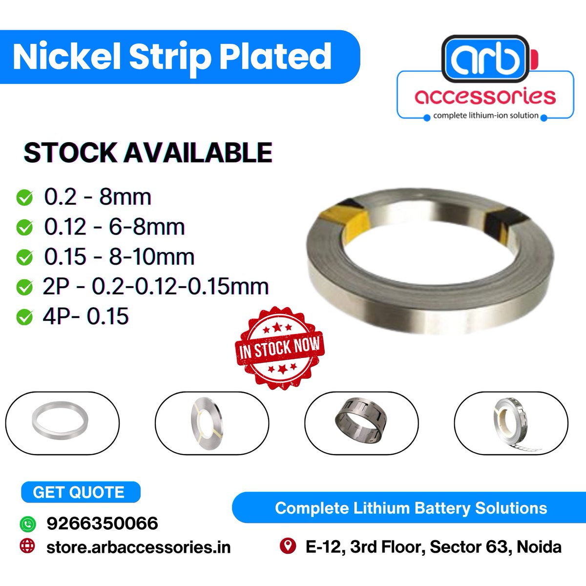arb_ltd's tweet image. 🛠️ Cell Nickel Remover Machine + ⚡ Premium Nickel Strips
The ultimate toolkit for precision battery pack building and repair! 🔋

Build smarter. Weld stronger. 🔋✨

🛒 Buy Now 👉store.arbaccessories.in/product/cell-n…

#ARBaccessories  #BatteryTools #NickelStrip #PureNickel #PlatedNickel