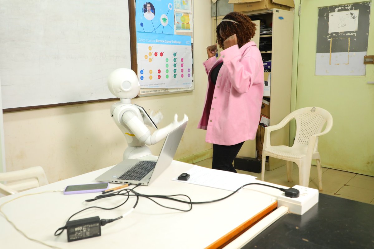DiscoverJKUAT's tweet photo. The Social Robotics Lab at Jomo Kenyatta University of Agriculture and Technology (JKUAT) is once again proving to be a hub for impactful innovation. Margaret Gichuhi, a Master’s student in Software Engineering, is currently developing a prototype AI-driven speech therapy solution tailored for children with Autism spectrum disorder (ASD). Her research delves into how social robots, when integrated with generative AI, can transform therapeutic approaches by delivering structured and responsive sessions using Pepper, a humanoid robot.
Read more from our blog here: https://t.co/lrzzuhRJr4
@rinjeeunice