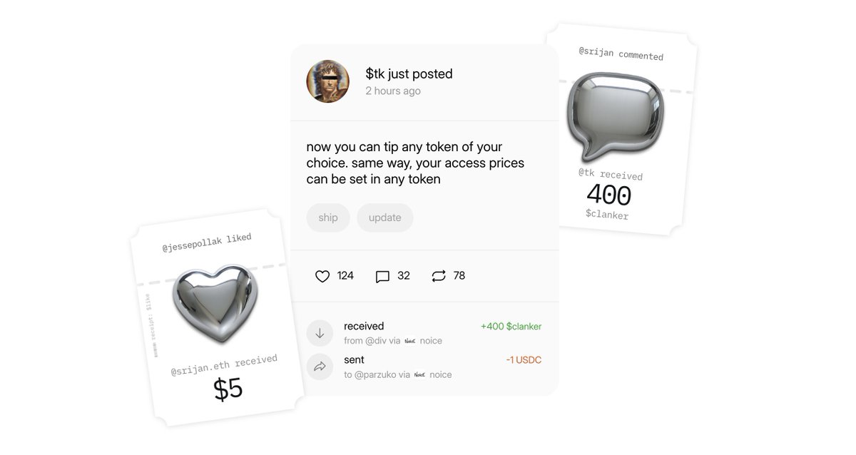 Amasa (@amasa_io) on Twitter photo Earning onchain made real, useful and easy, for everyone. Not just in a native token, in any token.
Transferable, actual freedom of onchain earnings.
This is the way.
<a href="/noicedotso/">noiceapp.eth</a> Earning onchain made real, useful and easy, for everyone. Not just in a native token, in any token.
Transferable, actual freedom of onchain earnings.
This is the way.
<a href="/noicedotso/">noiceapp.eth</a>
