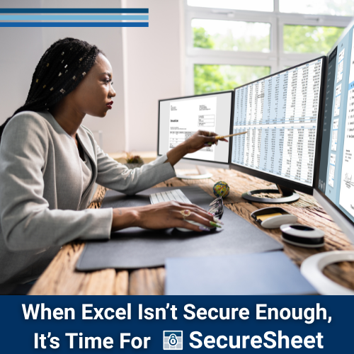 Still using Excel to manage sensitive data? 🛑
When Excel isn’t secure enough, there’s SecureSheet — real-time collaboration with enterprise-grade security, permissions, and compliance. 🔐

Learn more 👉 securesheet.com 
#SecureSheet #DataSecurity #SpreadsheetSecurity