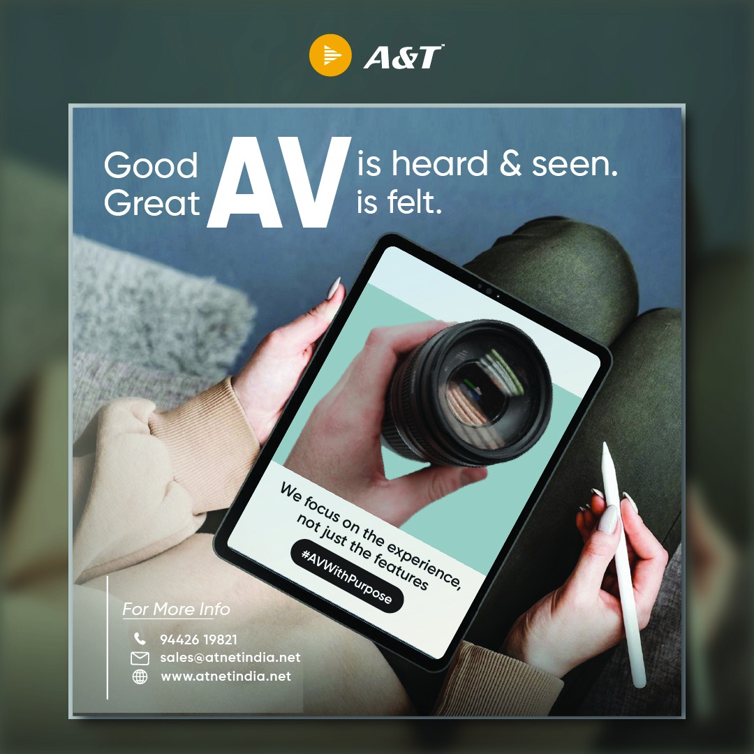 atnetvideo's tweet image. Great AV isn’t about flashy specs or long feature lists.
It’s about creating experiences that are smooth, immersive, and effortless.

For Enquiries: atnetindia.net

#AVWithPurpose #ExperienceDrivenAV #ProAVSolutions #AVInnovation #ATAVSolutions