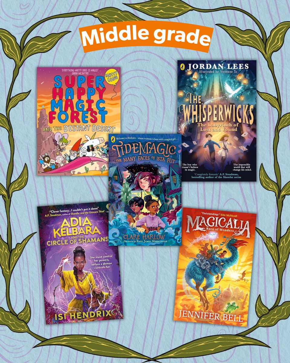Check out this week’s #StoryGarden booklist theme: Magical Creatures &amp; Fantasy—stories with mythical creatures and fantasy realms.

Head to your library or explore the books here 👉️ bit.ly/41ZHlL0
#SummerReadingChallenge