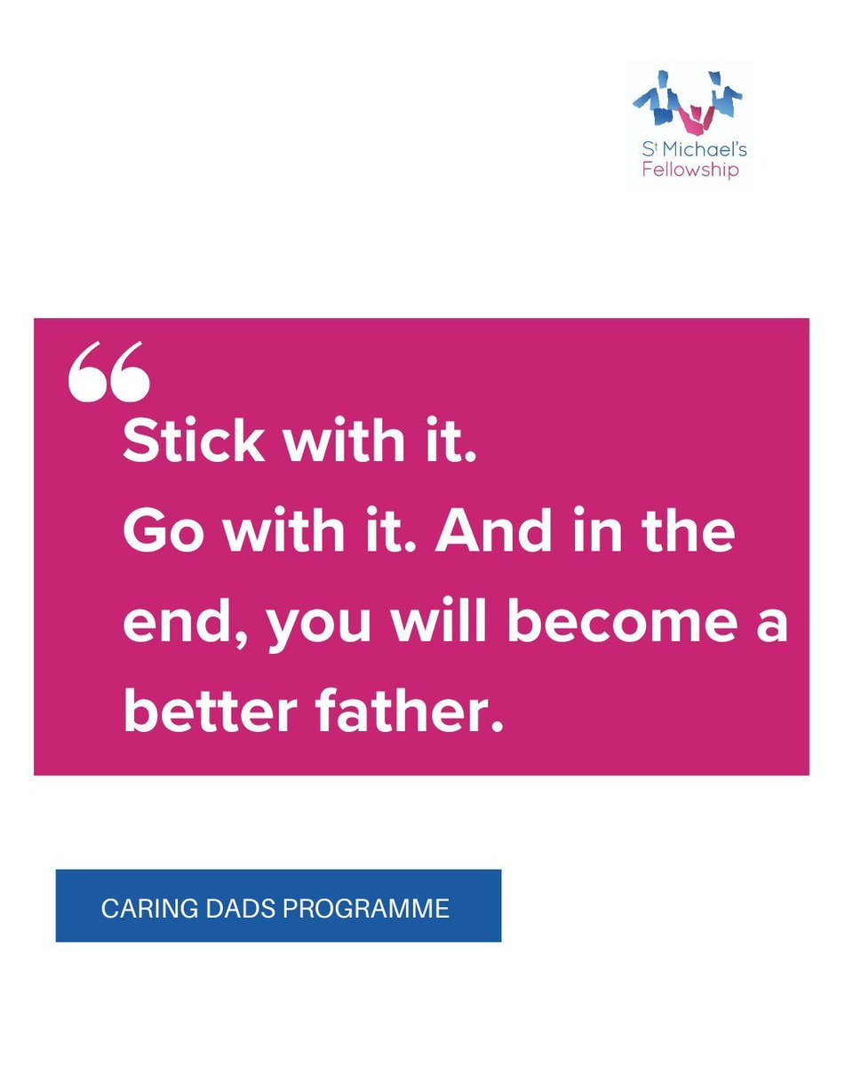 Caring Dads is a 17 week programme for fathers, of any age. Fathers learn to build healthy relationships with their children 👨👧👦 by reducing the impact of controlling, abusive and neglectful behaviour. 

Click here for more information 🔗 stmichaelsfellowship.org.uk/services/carin…