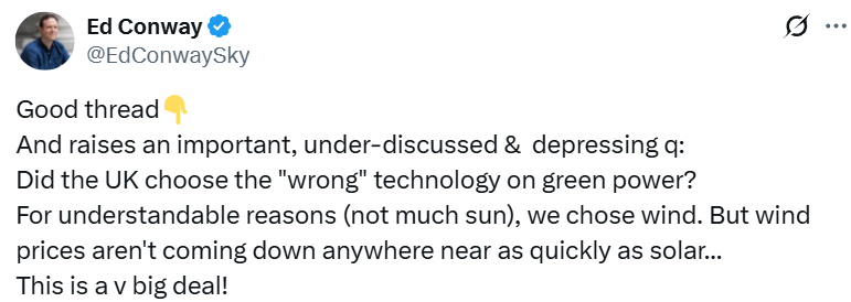 Andrew Montford (@adissentient) on Twitter photo Suddenly, journalists are starting to ask questions about the wisdom of renewable energy. What has happened?
<a href="/ArchieHall/">Archie Hall</a> <a href="/EdConwaySky/">Ed Conway</a> Suddenly, journalists are starting to ask questions about the wisdom of renewable energy. What has happened?
<a href="/ArchieHall/">Archie Hall</a> <a href="/EdConwaySky/">Ed Conway</a>