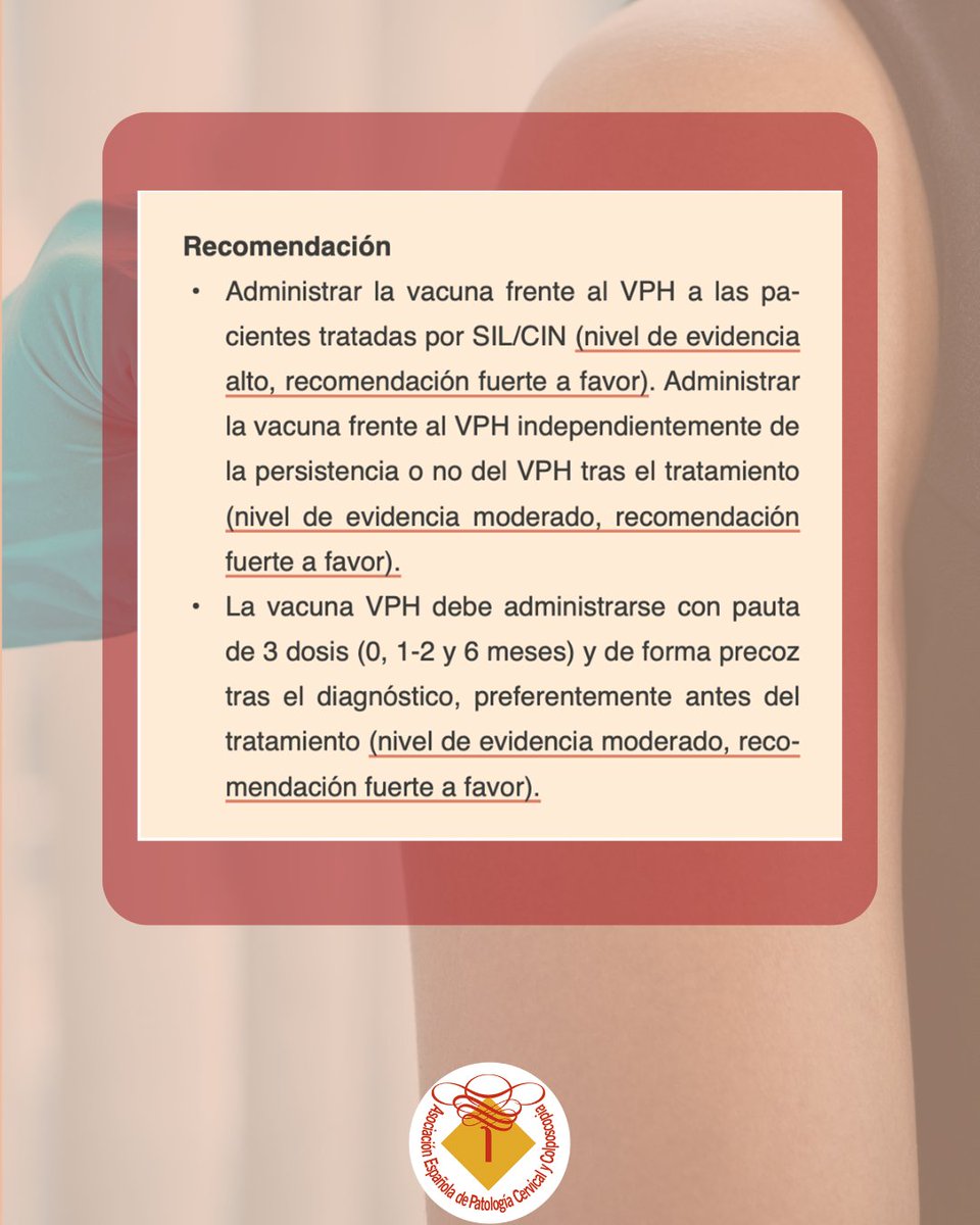 Puedes consultar ésta y otras recomendaciones de seguimiento post tratamiento del CIN en nuestra AEPCC-guía: aepcc.org/wp-content/upl…