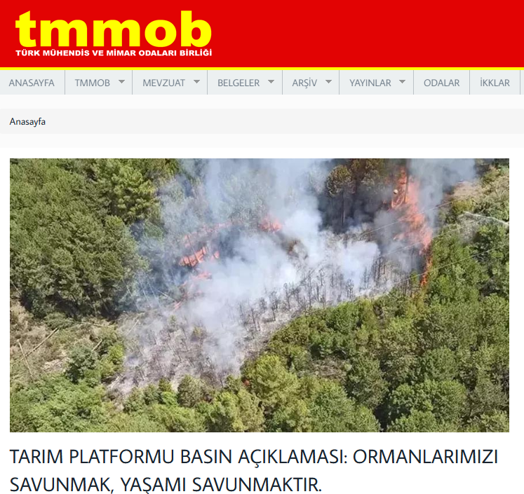 TARIM PLATFORMU BASIN AÇIKLAMASI: ORMANLARIMIZI SAVUNMAK, YAŞAMI SAVUNMAKTIR.
zmo.org.tr/icerik/tarim-p…