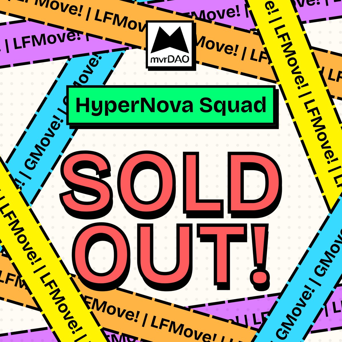 SOLD OUT!!! 🎉

The HyperNova Squad NFT collection is officially sold out! Huge thanks to our incredible community, partners, builders, and believers for the amazing support! 🙏

Now, gear up for the FIRST NFT Staking + Launchpool on Aptos—stake your HNS NFTs to earn rewards! 🚀