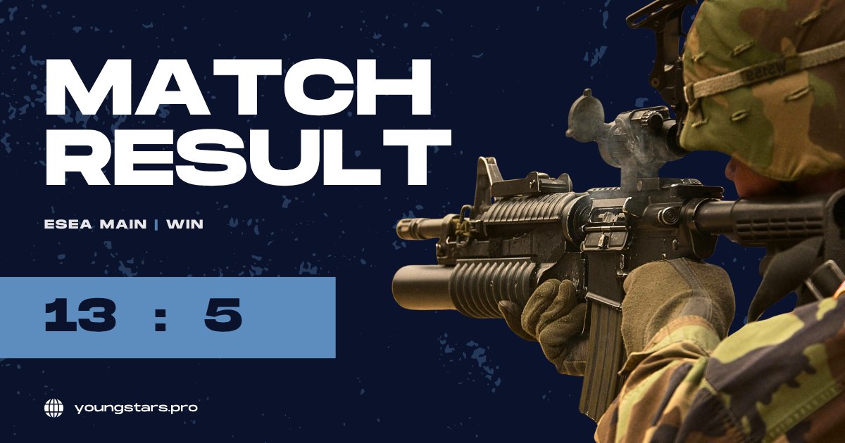 Young Stars Talents won yesterday's match on the Nuke map. The players didn't give their rivals much of a chance, winning 13:5.