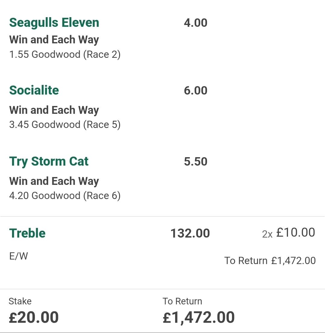 Tony Tipton | Football Betting (@propshopbetting) on Twitter photo 💷 £1,000 CASH GIVEAWAY!!! 💷
🏆 If this each way treble wins we will give away:
🔁 £100 to five people who RT
❤️ £100 to five people who LIKE
Must be following <a href="/formlineai/">Formline AI | Horse Racing Tips</a> to enter!
Good luck! 💷 £1,000 CASH GIVEAWAY!!! 💷
🏆 If this each way treble wins we will give away:
🔁 £100 to five people who RT
❤️ £100 to five people who LIKE
Must be following <a href="/formlineai/">Formline AI | Horse Racing Tips</a> to enter!
Good luck!