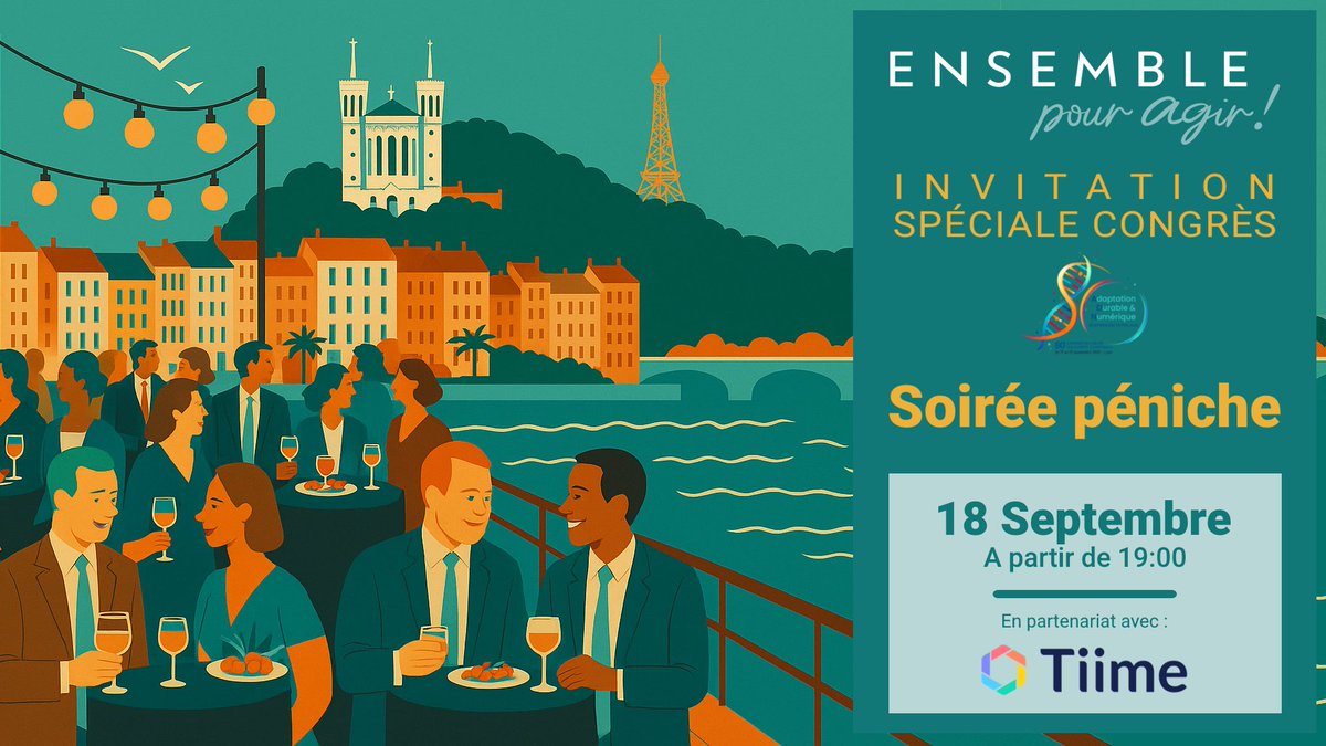 🎉 Prêts pour LA soirée du congrès ! Avec notre partenaire <a href="/Tiime/">Tiime</a> 
🚢 Ambiance festive, conviviale, cocktail sur les berges du Rhône !
📆 On se retrouve le 18 septembre dès 19h sur la péniche OZ !
🔥Inscriptions gratuite mais obligatoire 😉bit.ly/458wNtc
#SoiréePéniche