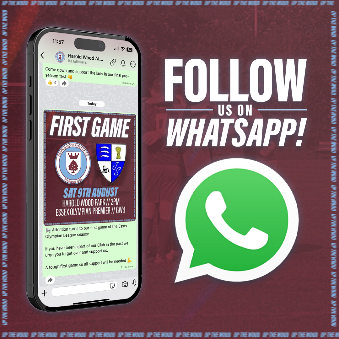 📲 Keep up to date with everything Harold Wood Athletic related by joining our new WhatsApp Community! 

Special announcements to come 👀

whatsapp.com/channel/0029Vb…

#UTW 🪵