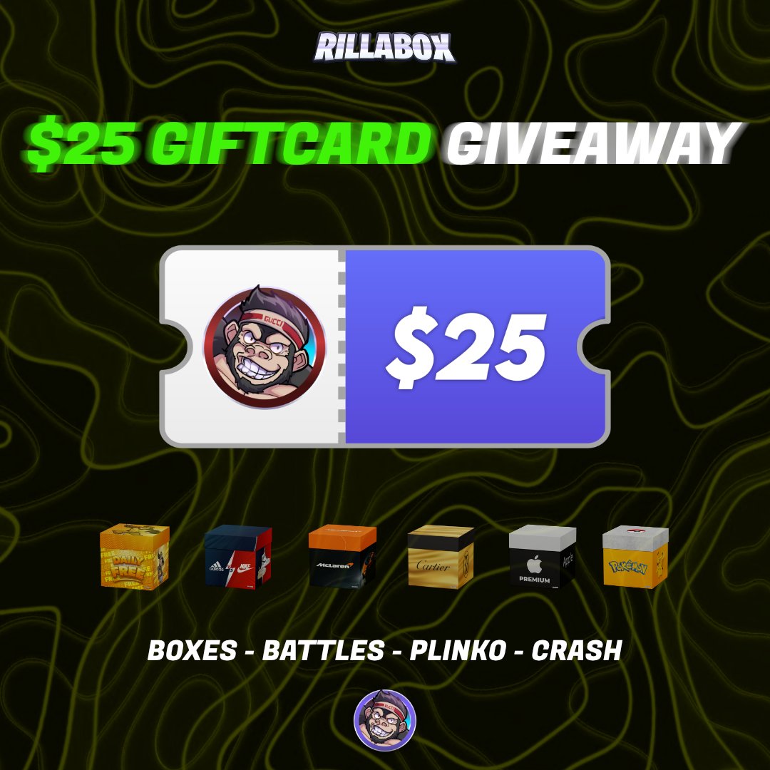 $25 RILLABOX GIFTCARD GIVEAWAY!😁

To enter:

1) Follow <a href="/RillaBox/">RillaBox</a>
2) Like + RT
3) Tag 2 friends below

Winner will be chosen in 7 days..💸