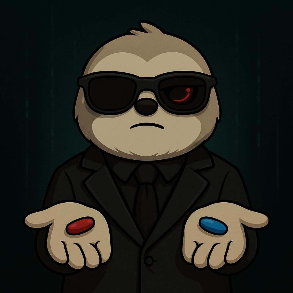 Zobko is awake... now it's your turn.

🟥 Red Pill = Enter the ZobkoVerse
🟦 Blue Pill = Stay trapped in the ordinary NFT world

Choose wisely.🦥

#ZobkoVerse #NFTCommunity #NFTs #NFTCollection #Web3 #DigitalCollectibles #ChooseYourReality