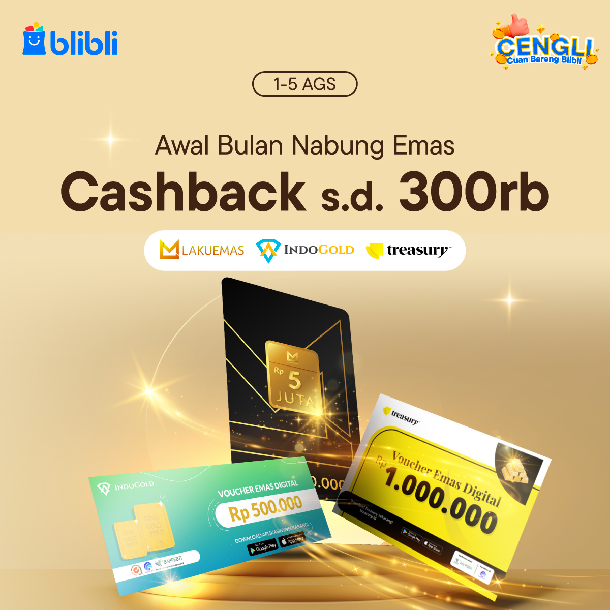 Ada yang mau 100 ribu?! ✨𝑵𝑲𝑲𝑪𝑯𝑰 📷
yuk, Nanti Kita Kasih Cepek Hari Ini!    

• Quote Tweet 1 belanjaan yg biasa dibeli awal bulan!
• FOLLOW <a href="/bliblidotcom/">Blibli</a> + RT LIKE tweet ini  
• Pemenang acak    

Cek link ini utk dapetin promonya yg pasti produk