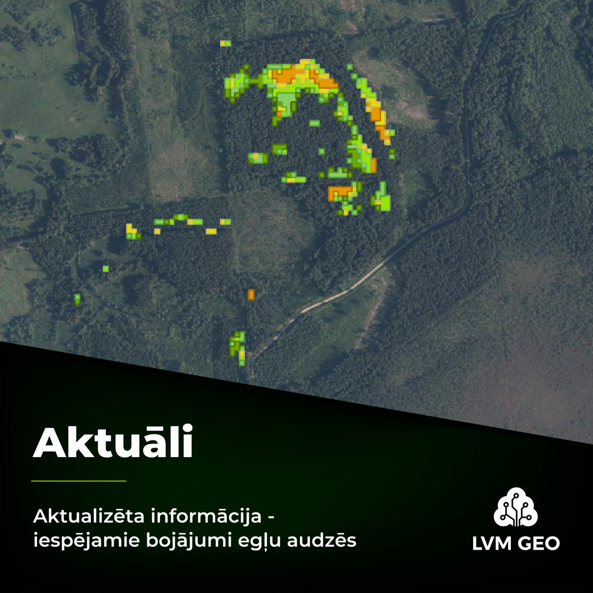 lvmgeo's tweet image. Esam pilnveidojuši mūsu izstrādāto algoritmu audžu vitalitātes izmaiņu apzināšanai egļu mežaudzēs (gan LVM, gan privātajās audzēs) un atjaunojuši datus visos LVM GEO risinājumos.
#lvmgeo #geospatialintelligence #GIS #GIT #kartes #remotesensing