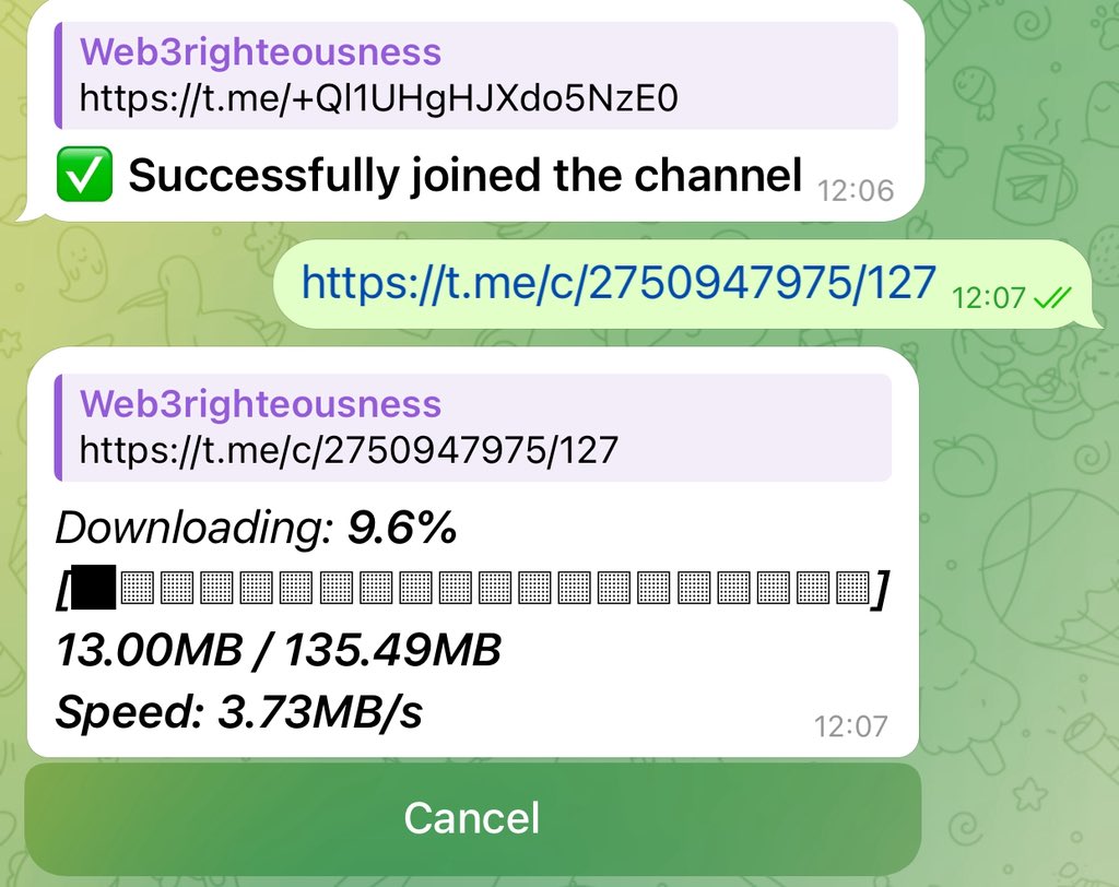 web3righteous's tweet image. This Telegram Bot helps you Save videos,photos,contents from restricted channels 👀 

Sorry Channel Creators😑
Who needs it…..

Will drop the link in the comments at 100 retweet
Or will send to DMs of the first 50 Comments…..