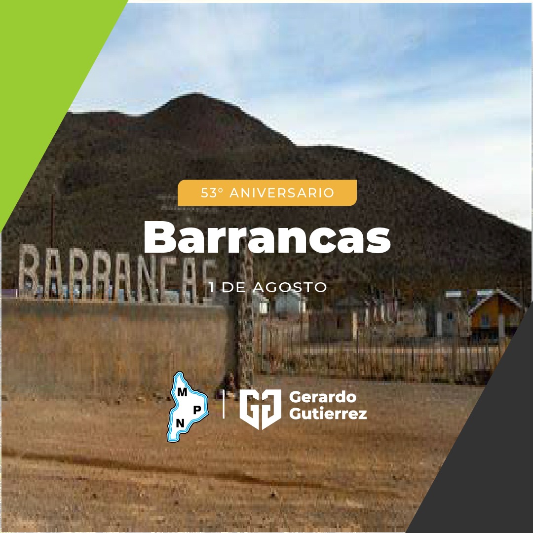 ¡Feliz 53° aniversario querida #Barrancas! ¡Un fuerte abrazo a cada vecino y vecina, felicidades!🎉