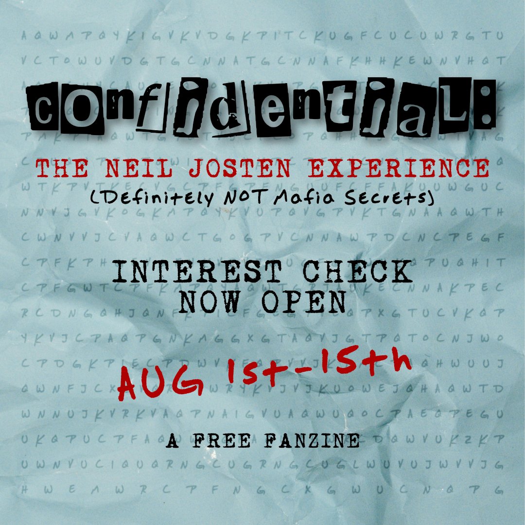 Confidential: The Neil Josten Experience tweet media