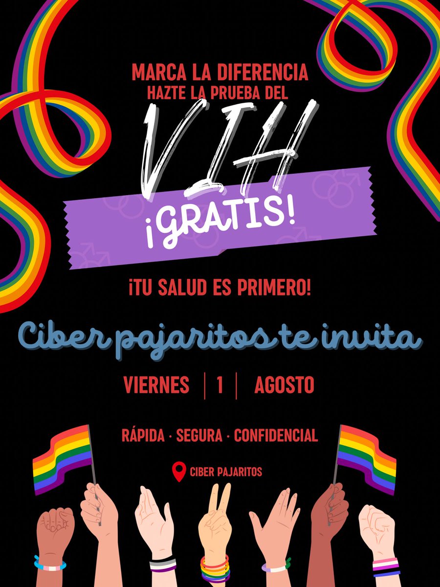 Hola que tal chicos ,el día de hoy se estarán realizando pruebas de VIH gratis aquí en el ciber para el que guste venir apartir de las 11am hasta las 2pm