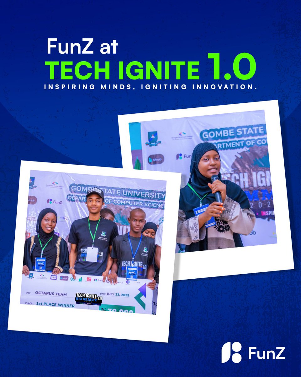 FunZ_NG's tweet photo. Tech Ignite 1.0 happened, but the energy is still fresh! ๐ฅ
3 days of building, learning, and sparking big ideas with GDG-GSU & Dept. of Computer Science, GSU.
FunZ was right there, where youth, tech & innovation collide. ๐ก๐
#TechIgnite #FunZWasHere #YouthInTech #GDGGSU l https://t.co/dg1P7kUMzH