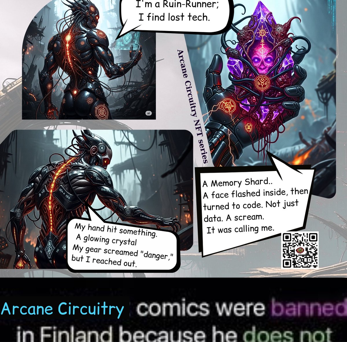 ExoOperator's tweet image. Do you wanna see more of micro stories from the lore ?

#AIart #Cyberpunk #comic #AlgorandNFTs