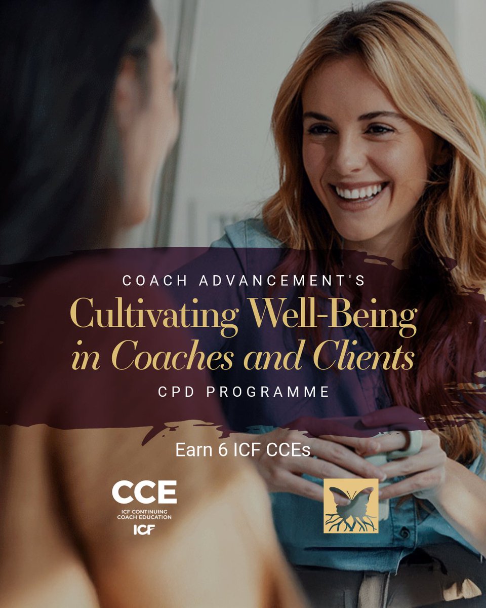 Join us for our Cultivating Well-Being CPD session on Thursday 18 September 2025, 9.30 am – 12.30 pm AND earn 6 ICF CCEs. 

l8r.it/vjXU