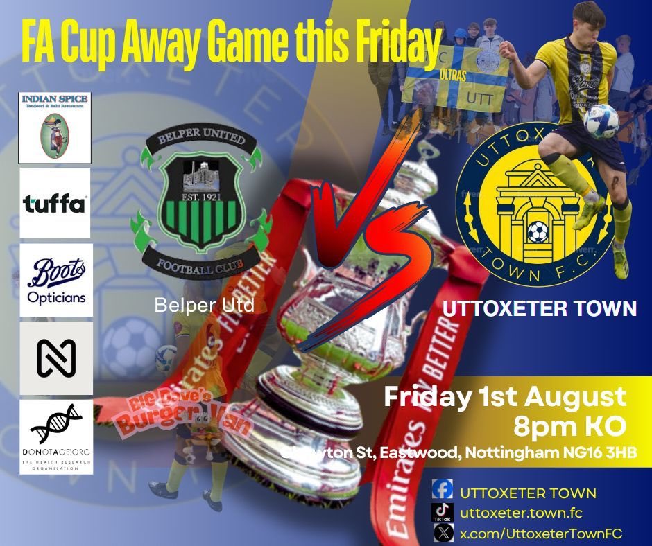 FA Cup Game tonight. 

Town v Belper Utd 8pm KO