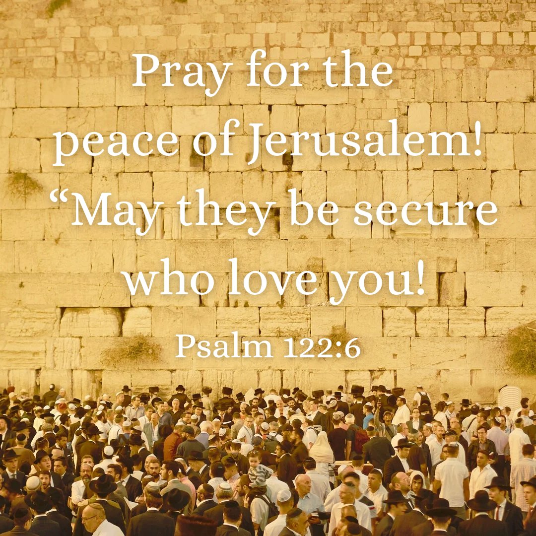 Just_in_Zion's tweet image. ‘May those who love you be secure’ (Psalm 122:6).

Let’s pray for God’s peace over Jerusalem and all of Israel today.

 Type ‘Amen’ to join us!  #PrayForIsrael #UnityInFaith”