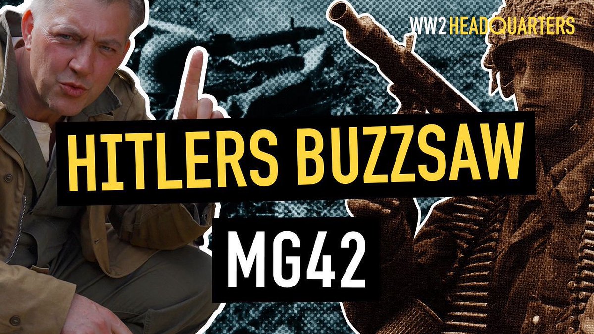 ww2headquarters's tweet photo. The MG42 – Hitler’s Buzzsaw – could fire 1,100 rounds per minute and was the backbone of the German infantry squad.
But was it really as deadly as legend claims? 🤔
@James1940 takes a closer look in our latest video 🎥 👉 https://t.co/ZXjvNNnN1g
@WW2Headquarters
#WW2 #MG42 https://t.co/7xweWJqqDU