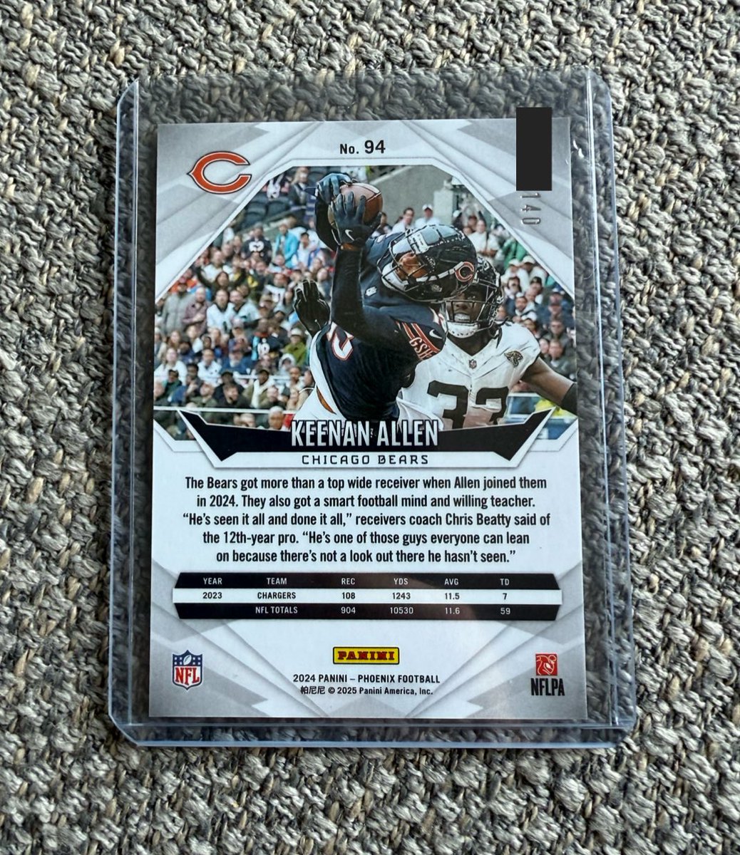 This Keenan Allen card is numbered /140 &amp; we’re shipping it for FREE to the 1st follower who guesses what number it is! 

Only one guess per page &amp; must be following <a href="/gamechalksports/">Game Chalk Sports</a> to win 🤝 #TheHobby