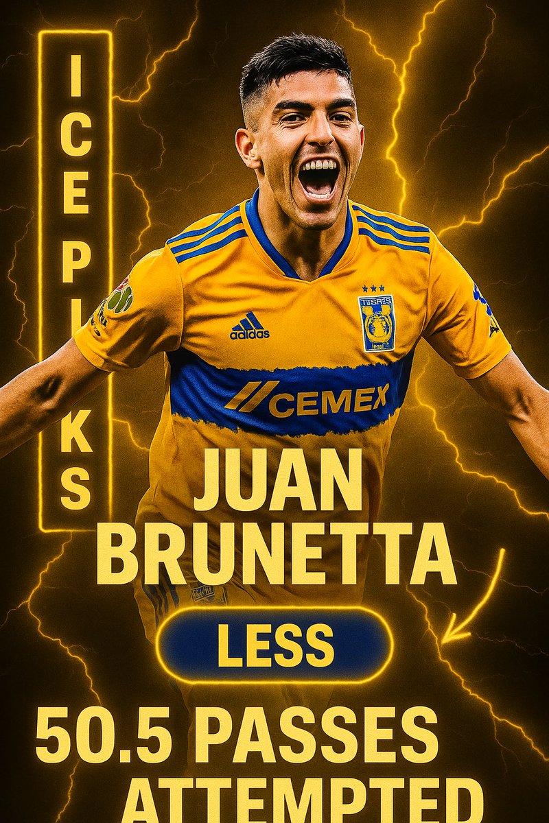 Felix_Props's tweet photo. Juan Brunetta  UNDER 50.5 Passes Attempted

📉 Hit rate: 27%
📊 Avg: 44 | Median: 41
🧱 Faces San Diego FC — 2nd best at limiting passes (427.9 per game)

Tough matchup + low volume = 🔒
Play: UNDER 50.5 PASSES

👍 10 likes and I’ll drop a pair 🔥

#SoccerProps #Tigres #IcePicks #MLS #FootyBets ⚽📉
