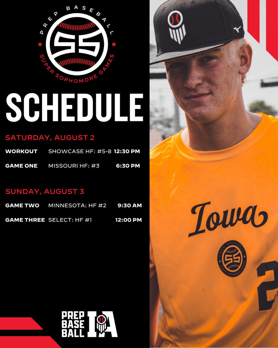 𝟐𝟎𝟐𝟓 𝐈𝐨𝐰𝐚 𝐒𝐮𝐩𝐞𝐫 𝐒𝐨𝐩𝐡𝐨𝐦𝐨𝐫𝐞 𝐆𝐚𝐦𝐞𝐬 𝐑𝐨𝐬𝐭𝐞𝐫

16 players from Iowa's class of 2028 are headed to KC to compete at the Central Region Super Sophomore Games. 

𝙵𝚞𝚕𝚕 𝚛𝚘𝚜𝚝𝚎𝚛 &amp; 𝚜𝚌𝚑𝚎𝚍𝚞𝚕𝚎 ➡️ loom.ly/vgtAckw

<a href="/prepbaseball/">Prep Baseball</a> |